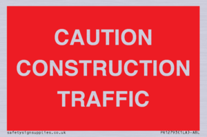 CAUTION CONSTRUCTION TRAFFIC